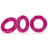Oxballs Lot de 3 cockrings Willy Rings Rose